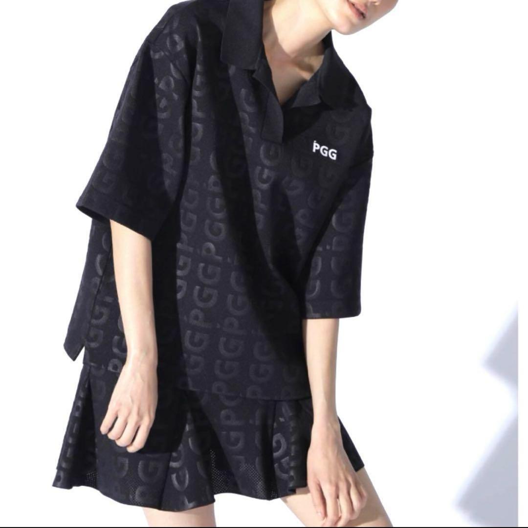 美品★70,400円 PGG パーリーゲイツ 上下2枚セットアップ ネイビー1
