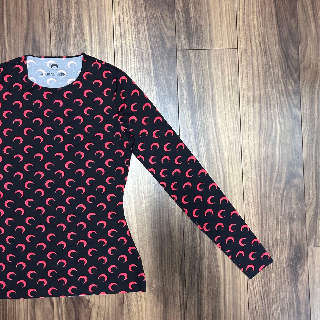 MarineSerre ムーンプリントジャージークルーネックトップ XS