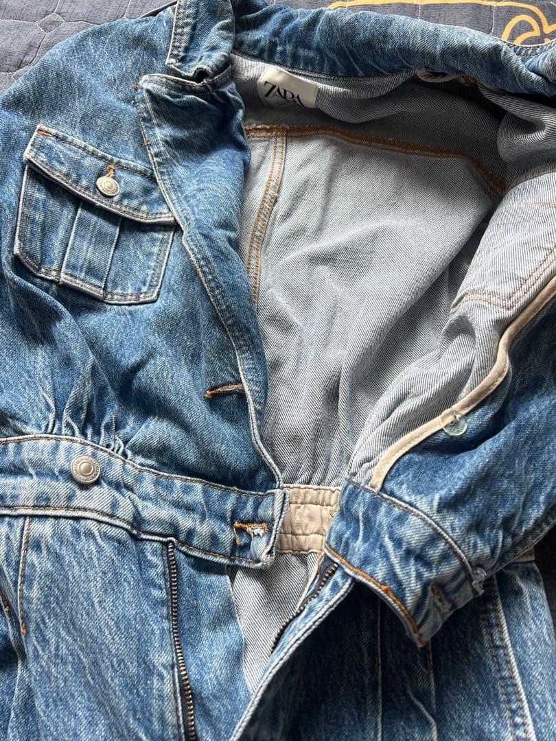 ザラ　デニム　オールインワン　つなぎ　usa古着風　ジャンプスーツ　絵本4冊