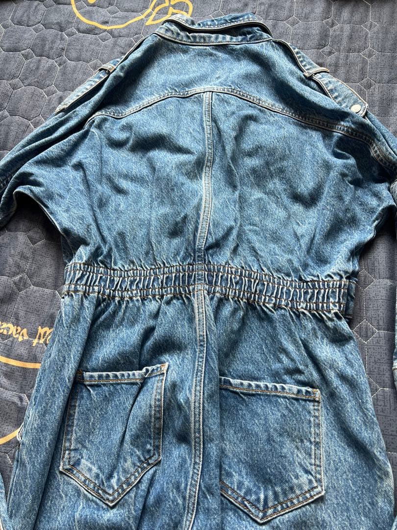 ザラ　デニム　オールインワン　つなぎ　usa古着風　ジャンプスーツ　絵本4冊