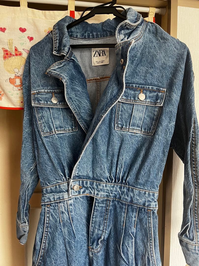 ザラ　デニム　オールインワン　つなぎ　usa古着風　ジャンプスーツ　絵本4冊