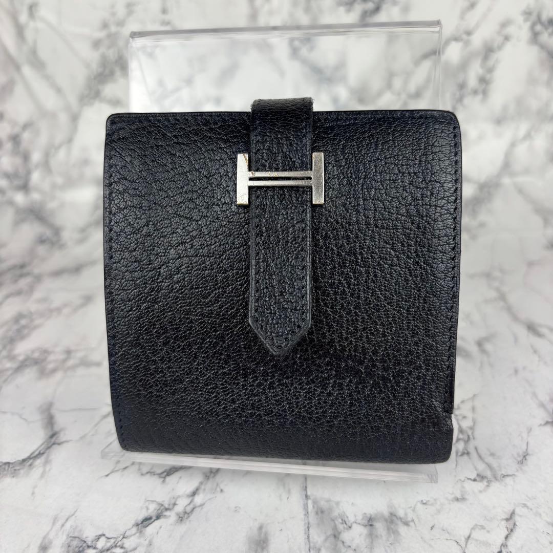 112 HERMES ベアン　レクトベルソ　三つ折り財布　あんしん鑑定済み