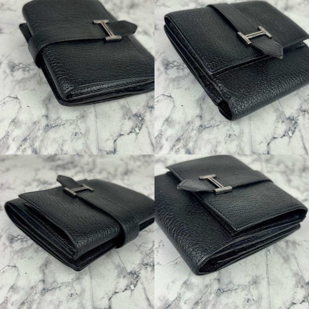 112 HERMES ベアン　レクトベルソ　三つ折り財布　あんしん鑑定済み