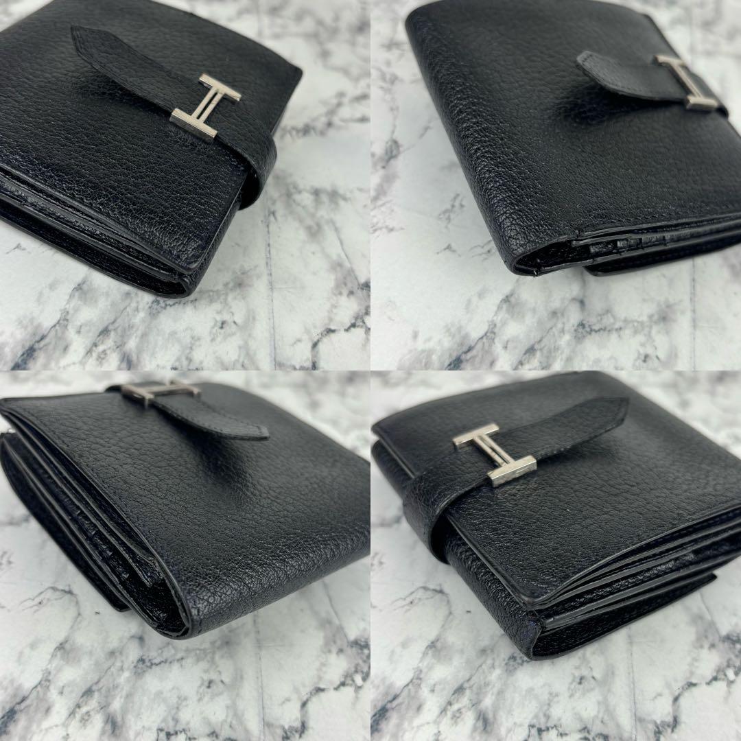 112 HERMES ベアン　レクトベルソ　三つ折り財布　あんしん鑑定済み