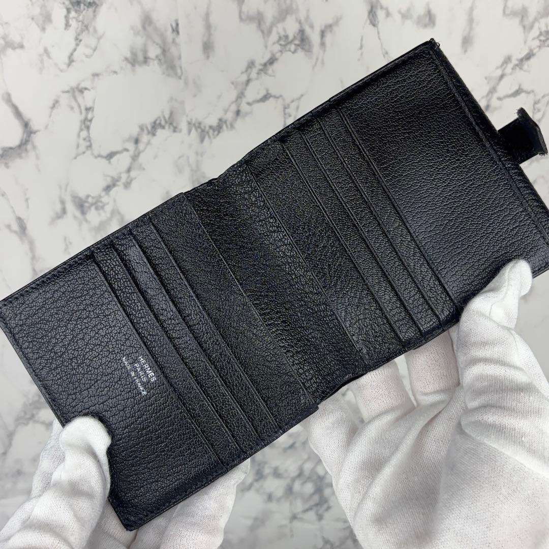 112 HERMES ベアン　レクトベルソ　三つ折り財布　あんしん鑑定済み