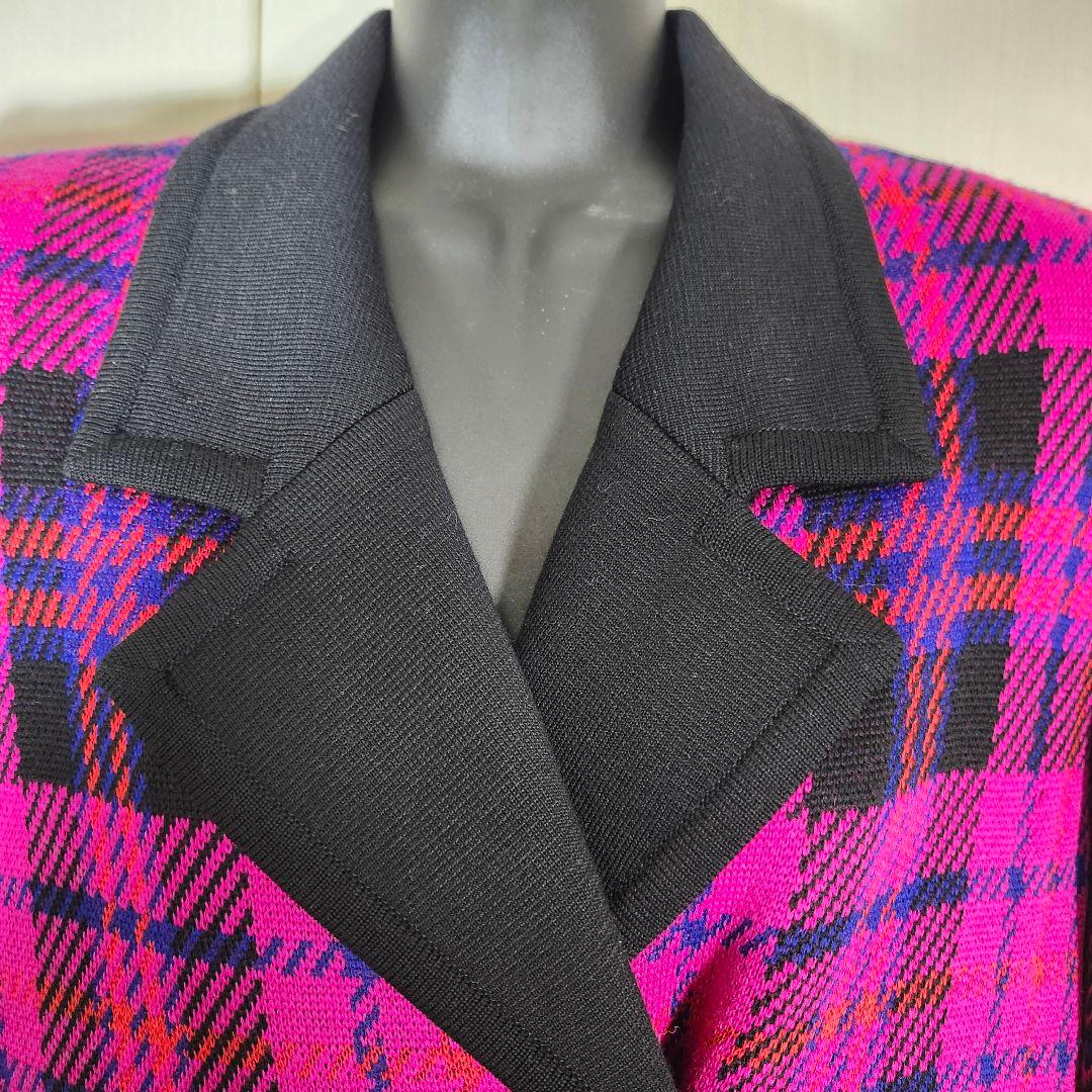 美品　イブサンローラン ウールニット ロングコート ヴィンテージ　M