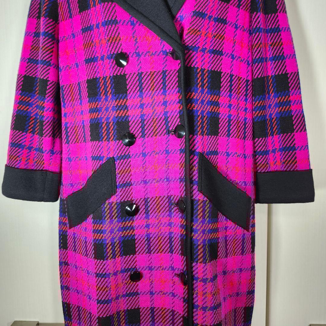 美品　イブサンローラン ウールニット ロングコート ヴィンテージ　M