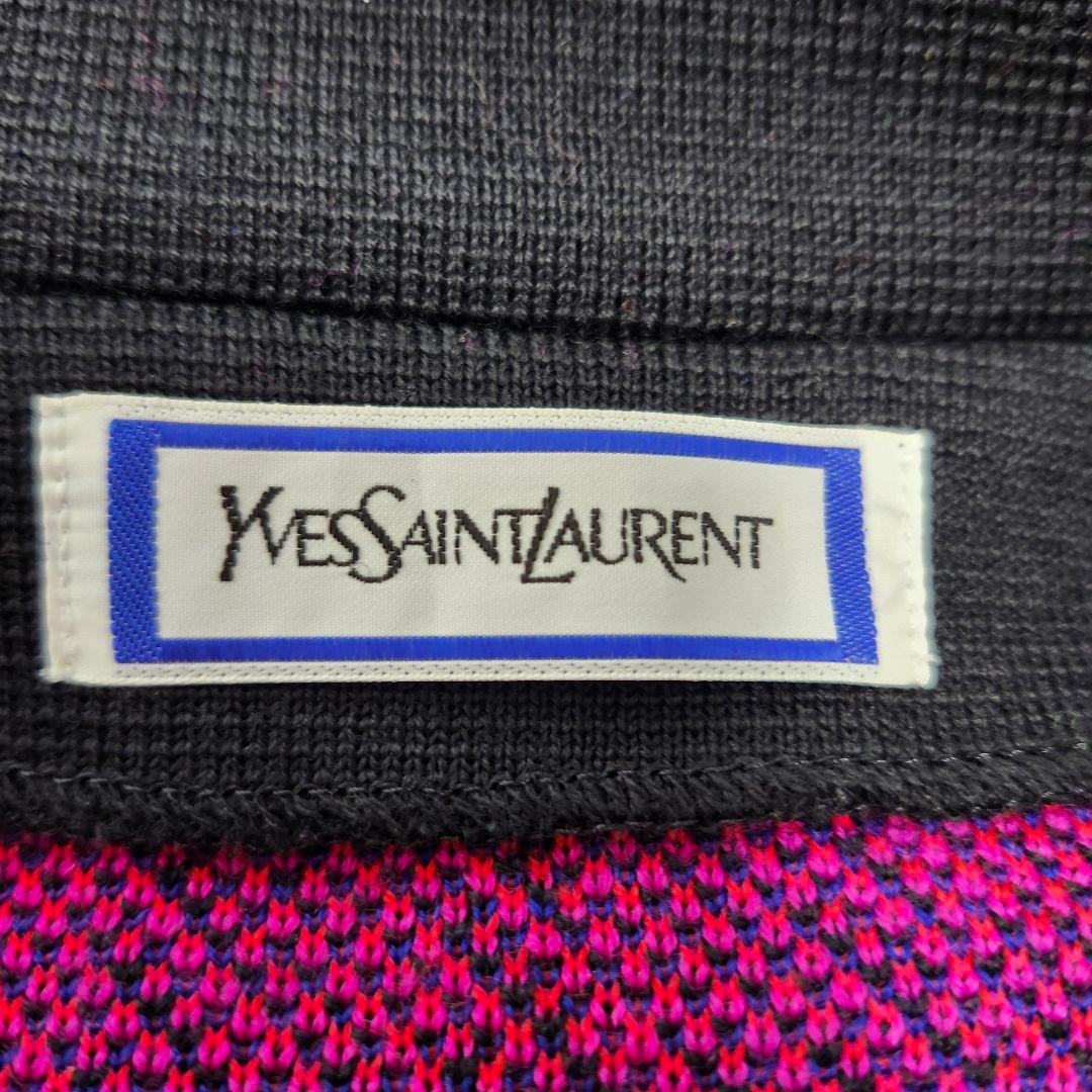 美品　イブサンローラン ウールニット ロングコート ヴィンテージ　M