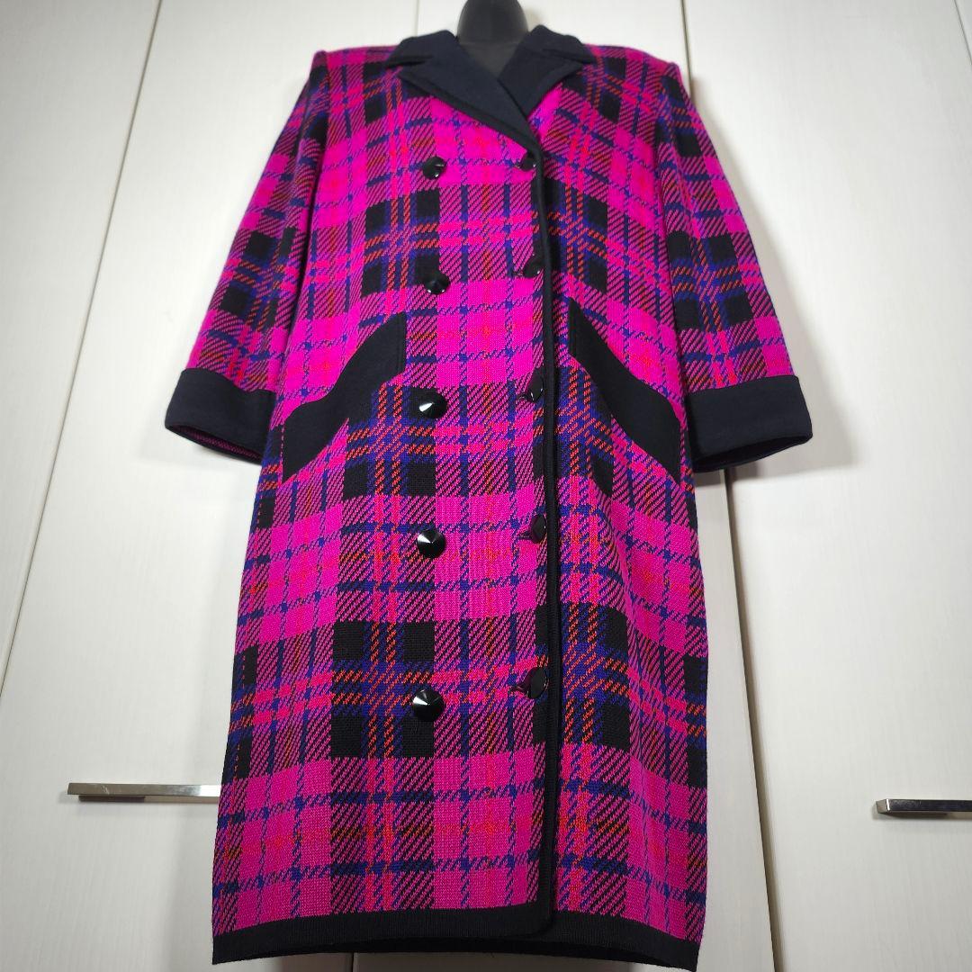 美品　イブサンローラン ウールニット ロングコート ヴィンテージ　M