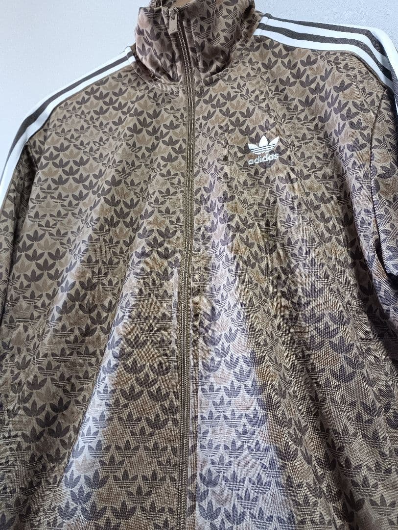 adidas モノグラム ファイヤーバード ブラウン 極美品 L AV1006