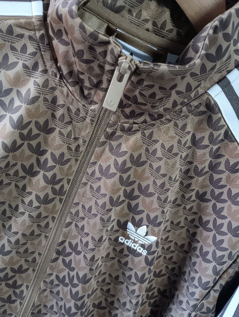 adidas モノグラム ファイヤーバード ブラウン 極美品 L AV1006