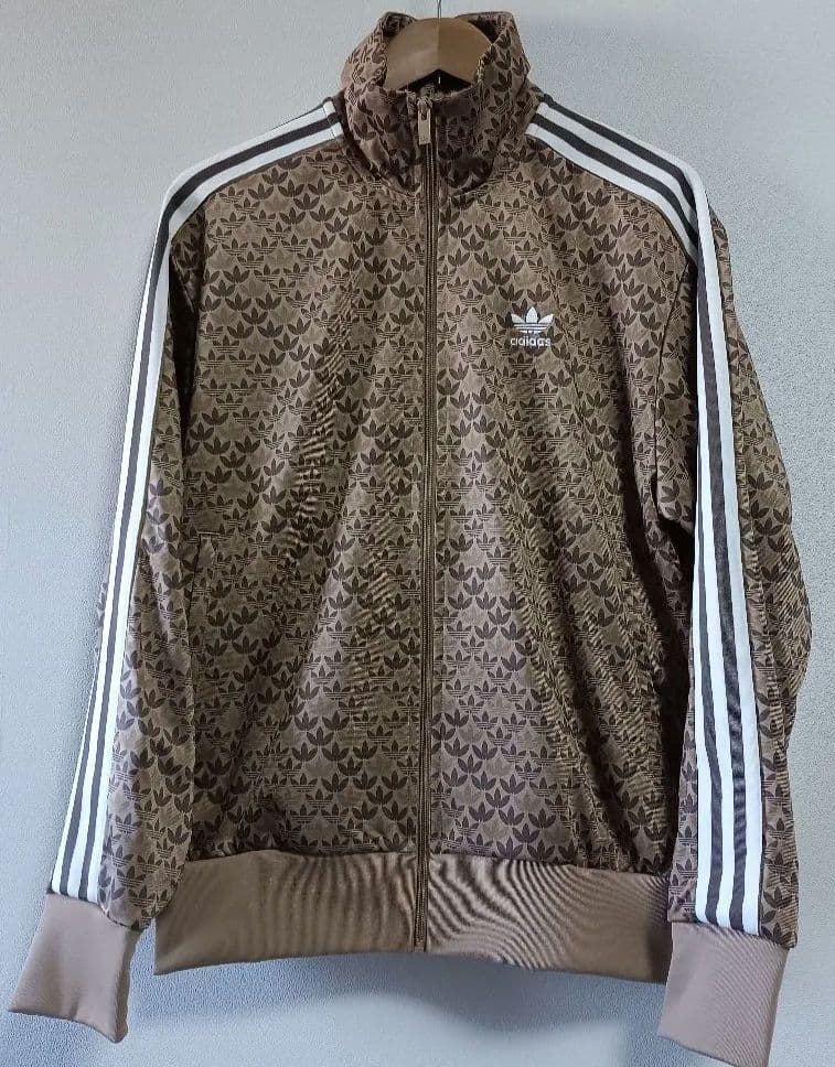 adidas モノグラム ファイヤーバード ブラウン 極美品 L AV1006