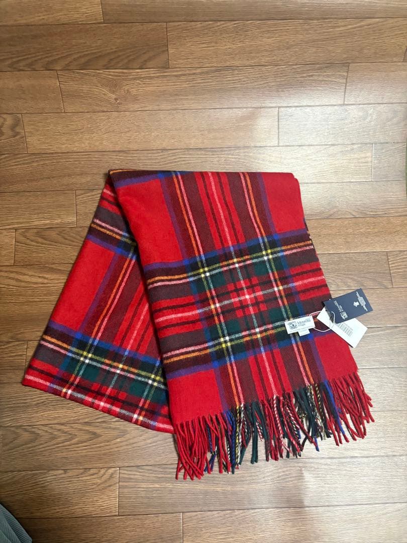 Y*☆様 大判ジョンストンズ カシミヤ 100%マフラー ストール ロイヤルスチ