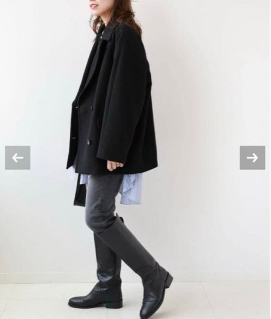 JOURNAL STANDARD relume尾州ウールショートPコート 黒38