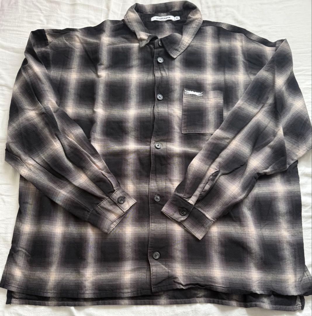 LE SSERAFIM EASY CRAZY HOT SHIRTチェックシャツ