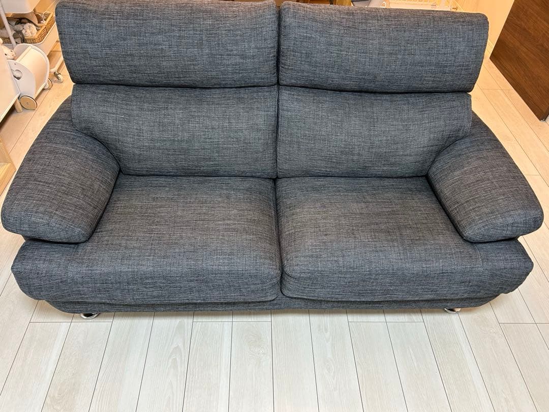 ニトリ3人がけ布貼りソファNポケットＡ13 グレー現行品　最終値引き