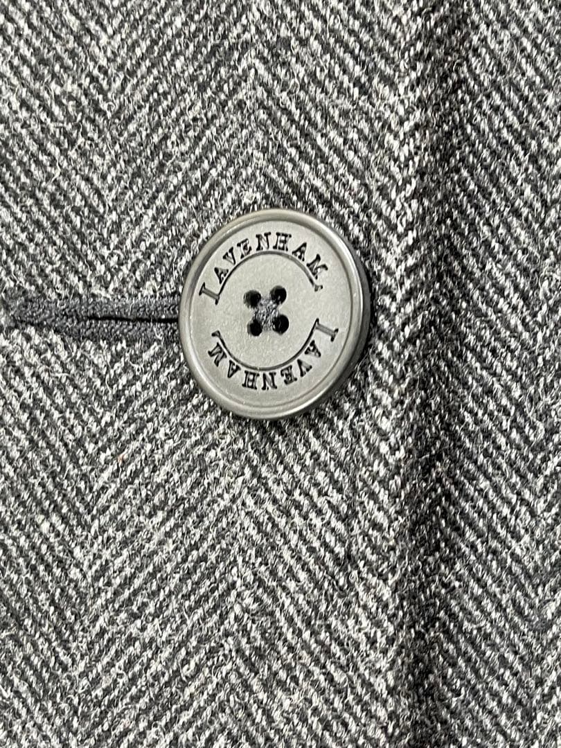 195 イギリス製 LAVENHAM 軽量 ウール ヘリンボーン ツイードコート