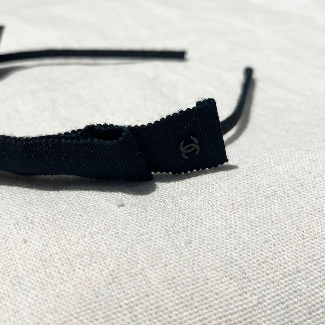 CHANEL カチューシャ リボン キャンバス
