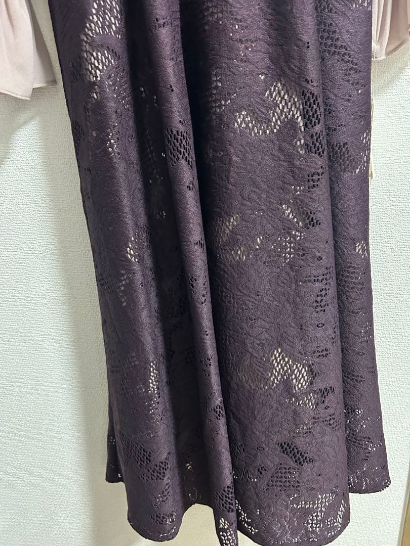 kana シャーリング キャンディー スリーブ アシンメトリー レース