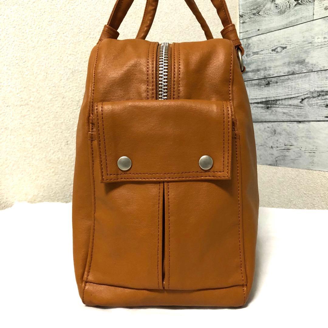 美品✨人気 ポーター フリースタイル ミニボストンバッグ 大容量 キャメル