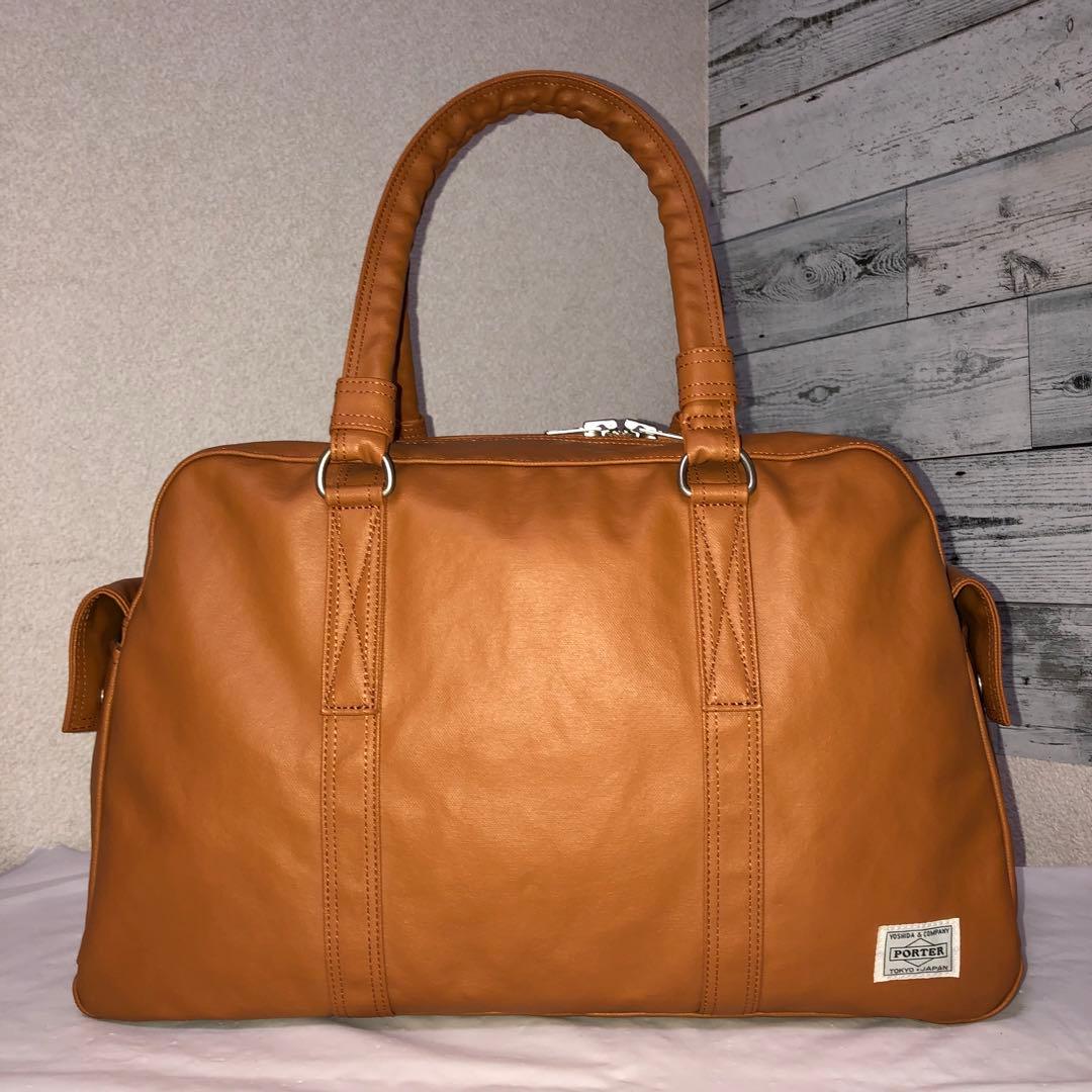 美品✨人気 ポーター フリースタイル ミニボストンバッグ 大容量 キャメル