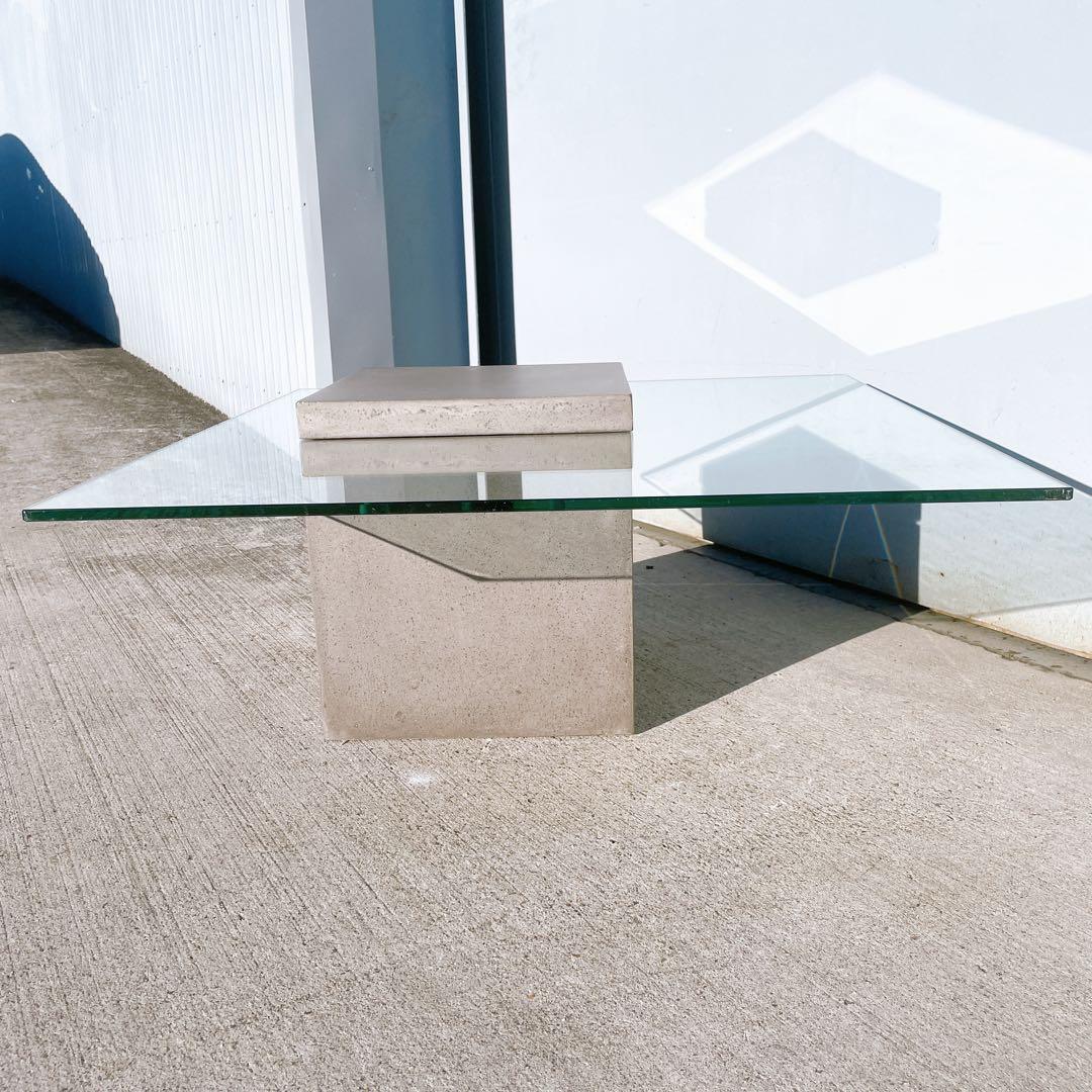 【送料込】moda en casa FLYING table ガラステーブル