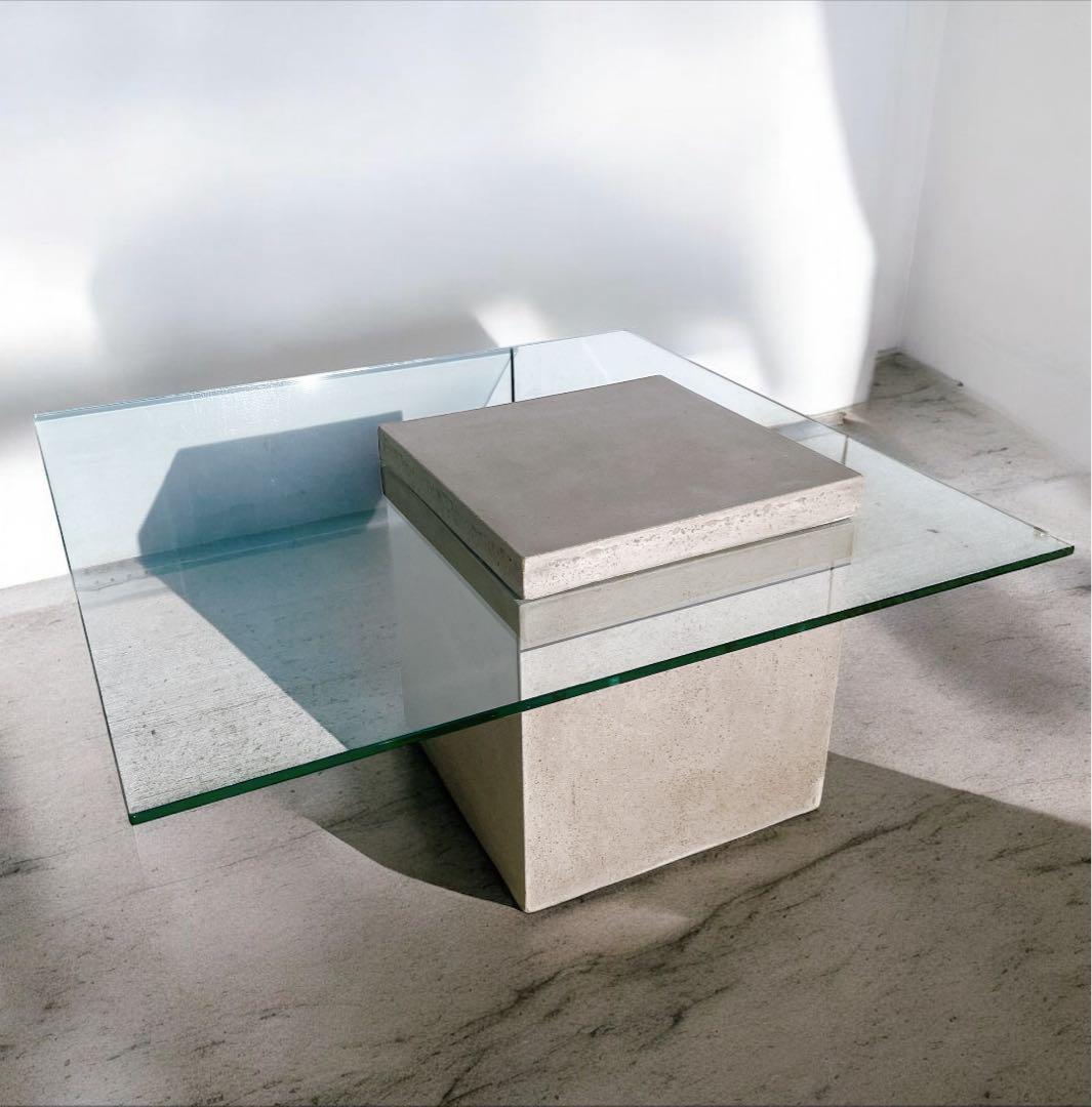 【送料込】moda en casa FLYING table ガラステーブル