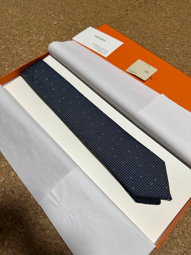 ネイビー シルク100% ネクタイ 339369T