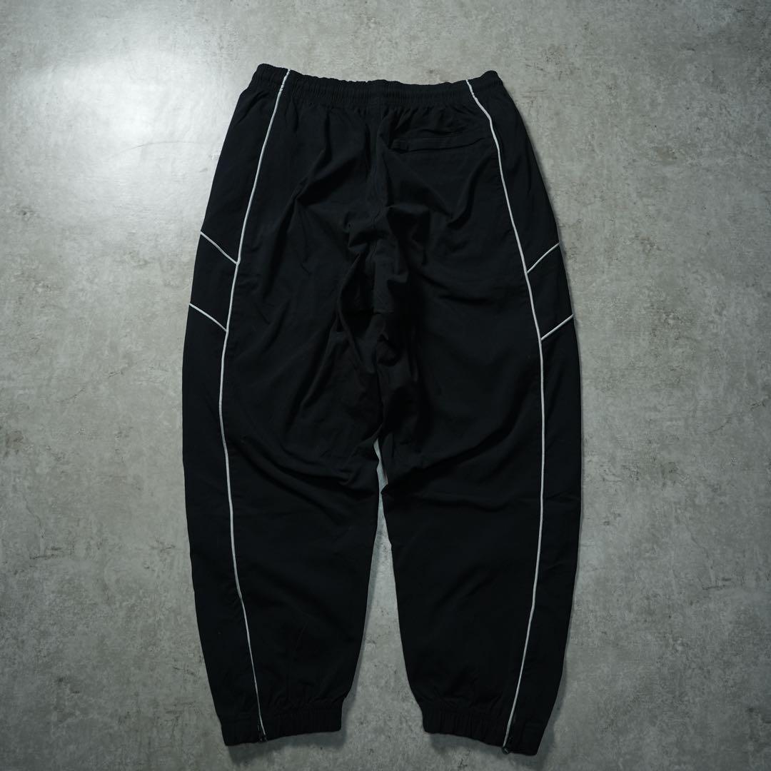 y2k NIKE 極太 バギーナイロンパンツ パイピング サイドライン 刺繍ロゴ