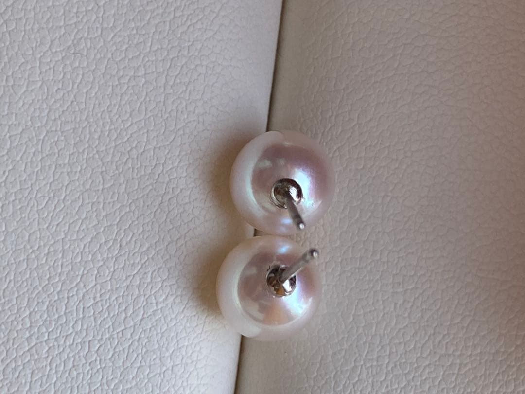 1972 pt900❣️あこや真珠 7-7.5mm ピアス Aly手作