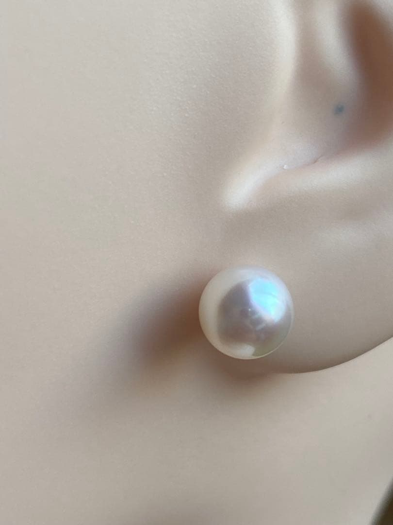 1972 pt900❣️あこや真珠 7-7.5mm ピアス Aly手作
