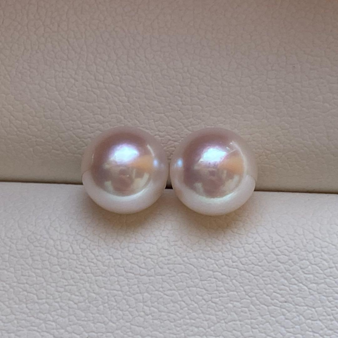1972 pt900❣️あこや真珠 7-7.5mm ピアス Aly手作