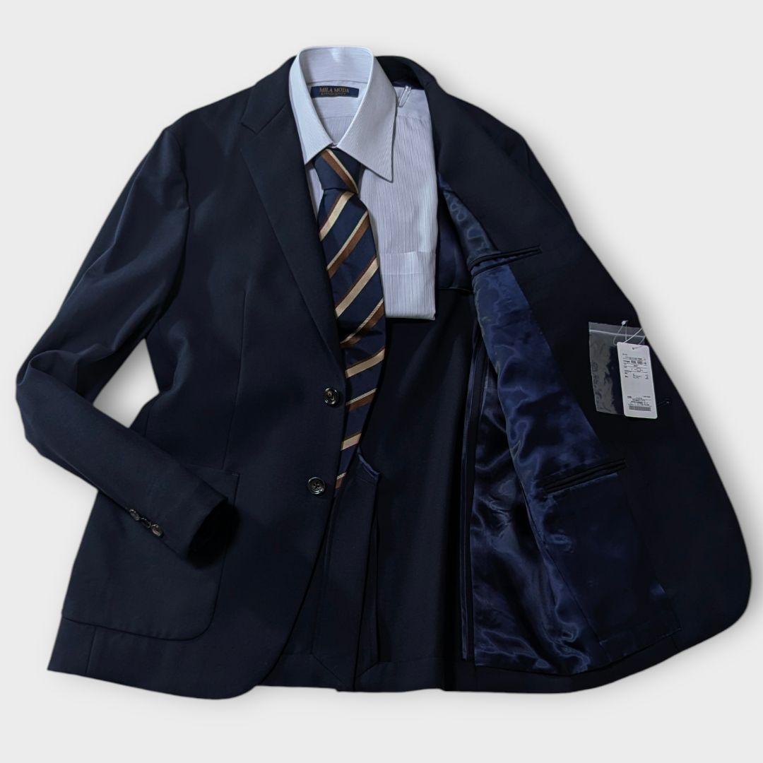 超高級ウール★タグ付き★SHIPS　テーラードジャケット　紺　L