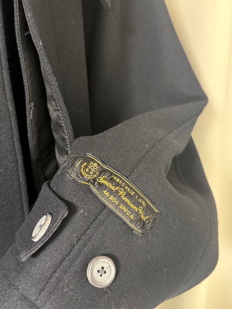 ウールプライムオーバーステンカラーコート【MAISON SPECIAL】ブラック