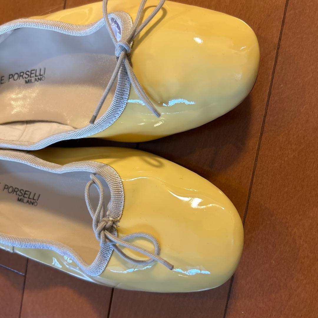 未使用　ポルセッリ　バレエシューズ　フラットシューズ　38