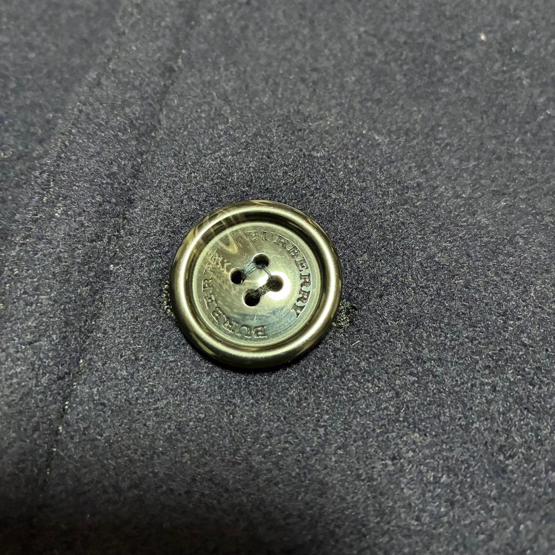 バーバリーブリッド　ピーコート　ノバチェック　ネイビー　Lサイズ　三陽商会