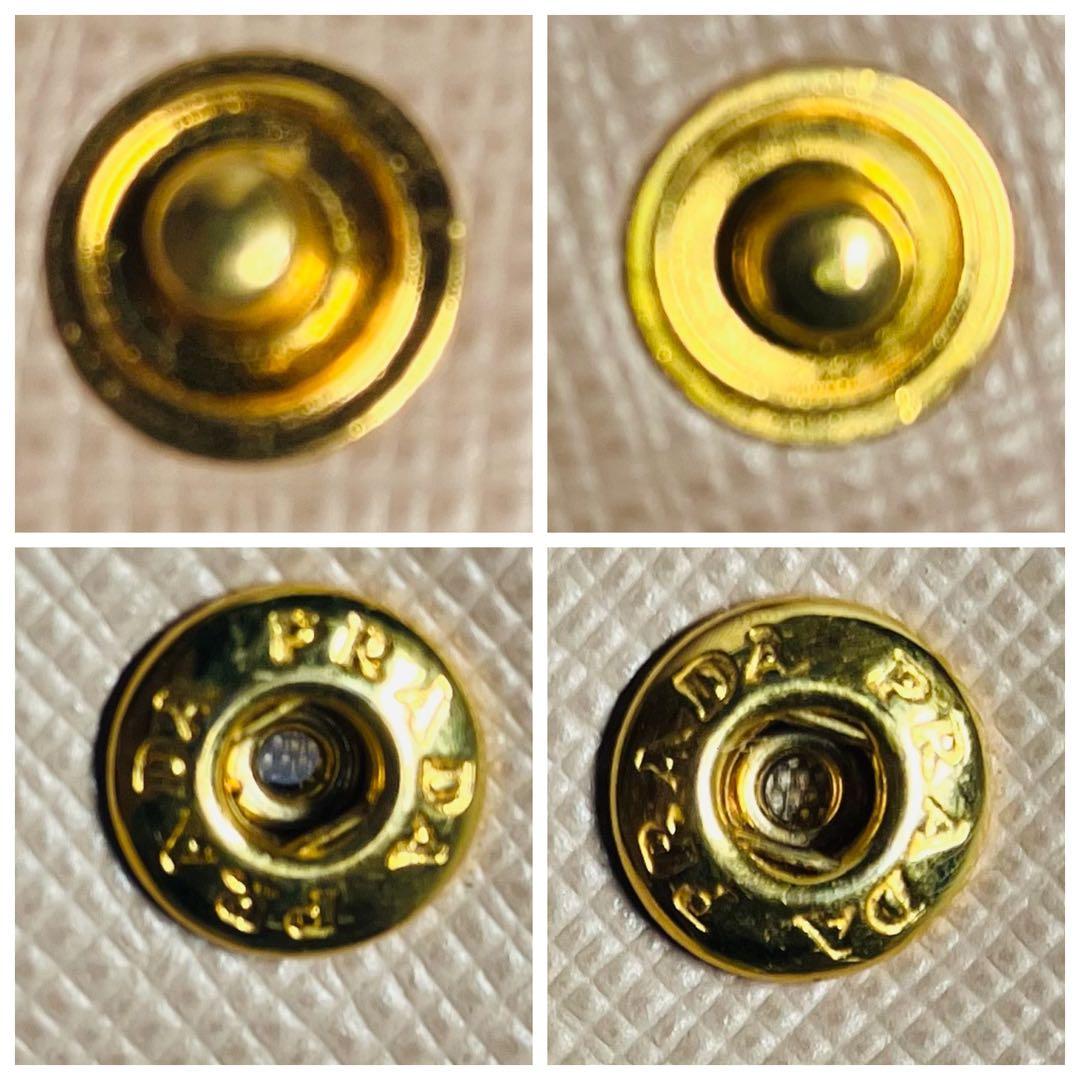 極美品　プラダ　ロゴ　サフィアーノレザー6連キーケース　ベージュ系　1M0222