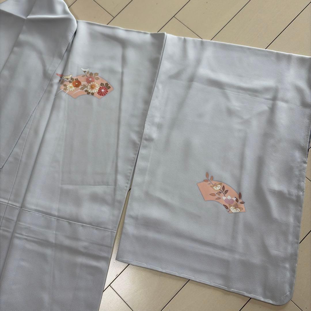 w*o様 ■E5833■未使用品■正絹■落款　作家物　藍白色　袷　訪問着■丈16