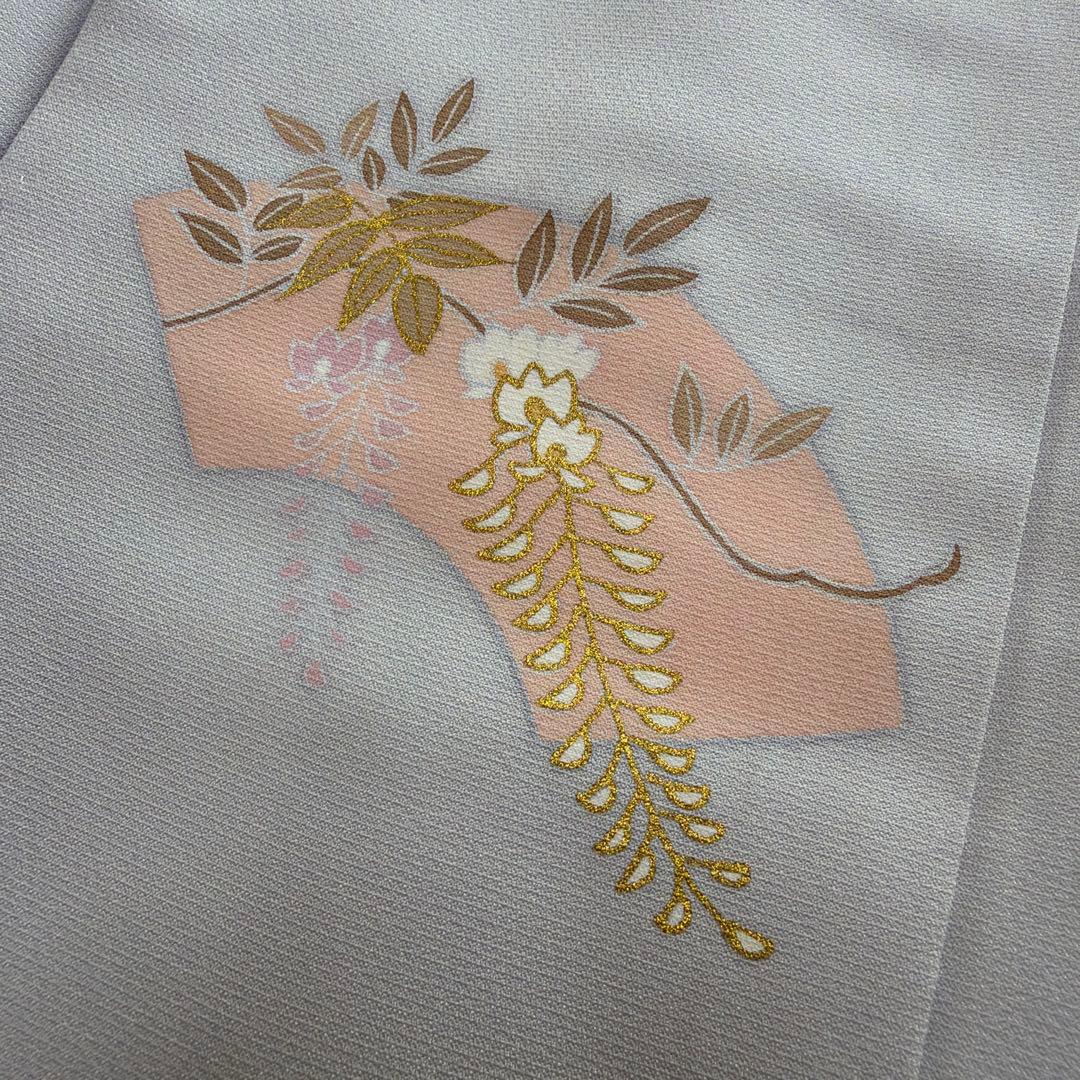 w*o様 ■E5833■未使用品■正絹■落款　作家物　藍白色　袷　訪問着■丈16