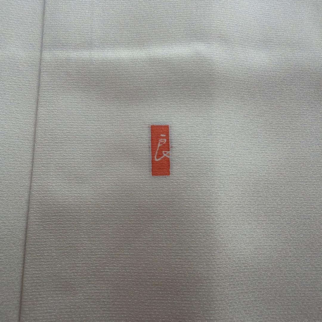 w*o様 ■E5833■未使用品■正絹■落款　作家物　藍白色　袷　訪問着■丈16