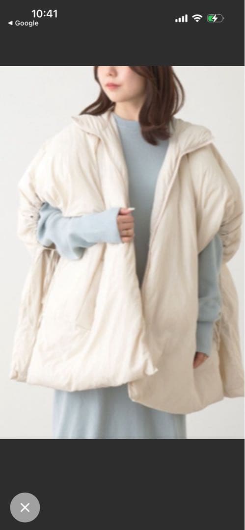 ミラオーウェン Mila Owen ビッグカラーポンチョコート