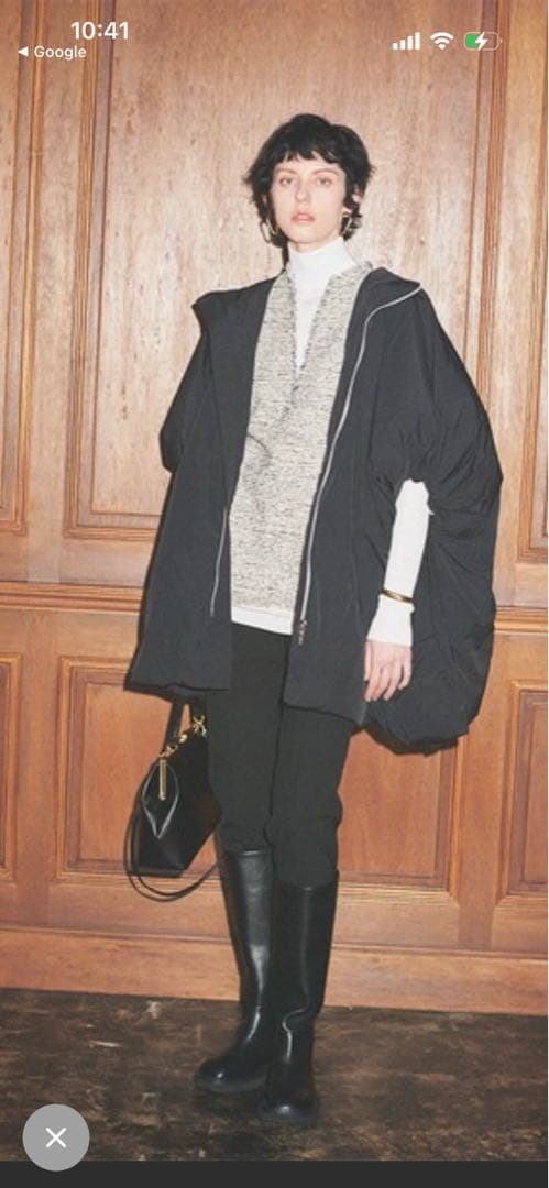 ミラオーウェン Mila Owen ビッグカラーポンチョコート