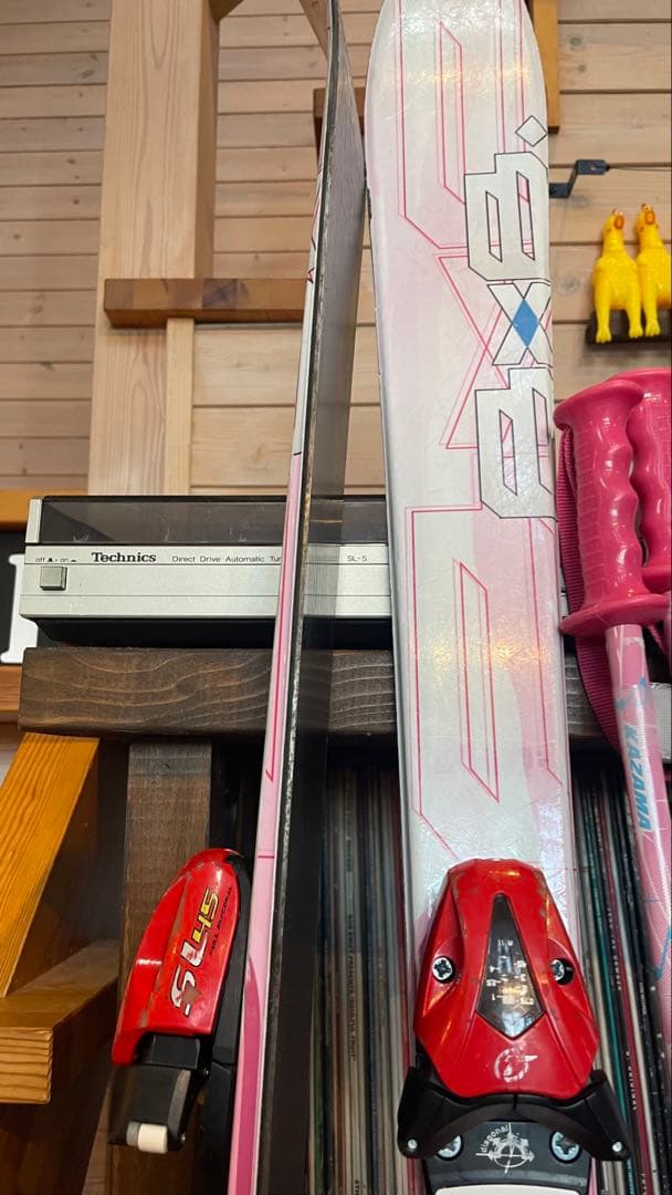 カービングスキー板96cmセットストックBXB子供ジュニアキッズ女の子ピンク