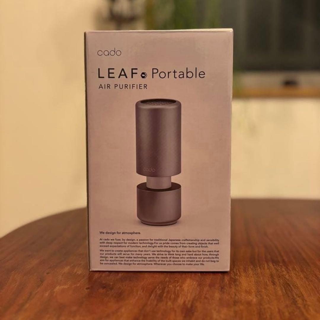 【美品】cado ポータブル空気清浄機 LEAF Portable