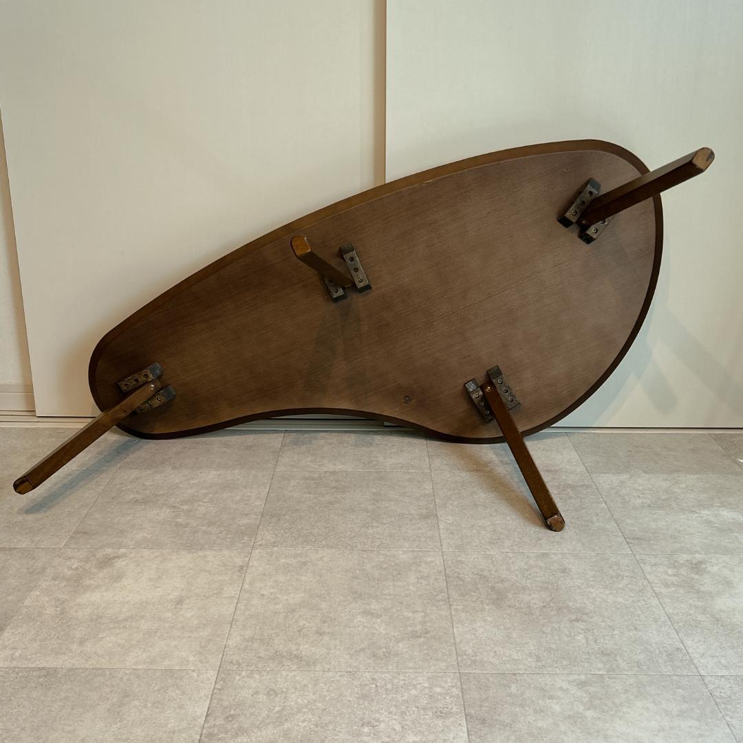 LOWYA センターテーブル 幅120cm ローデスク 天然木 変形デザイン