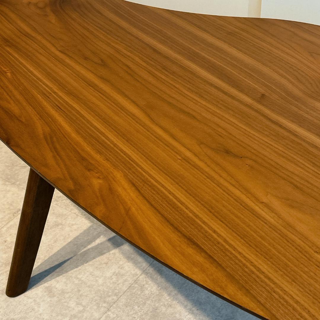 LOWYA センターテーブル 幅120cm ローデスク 天然木 変形デザイン