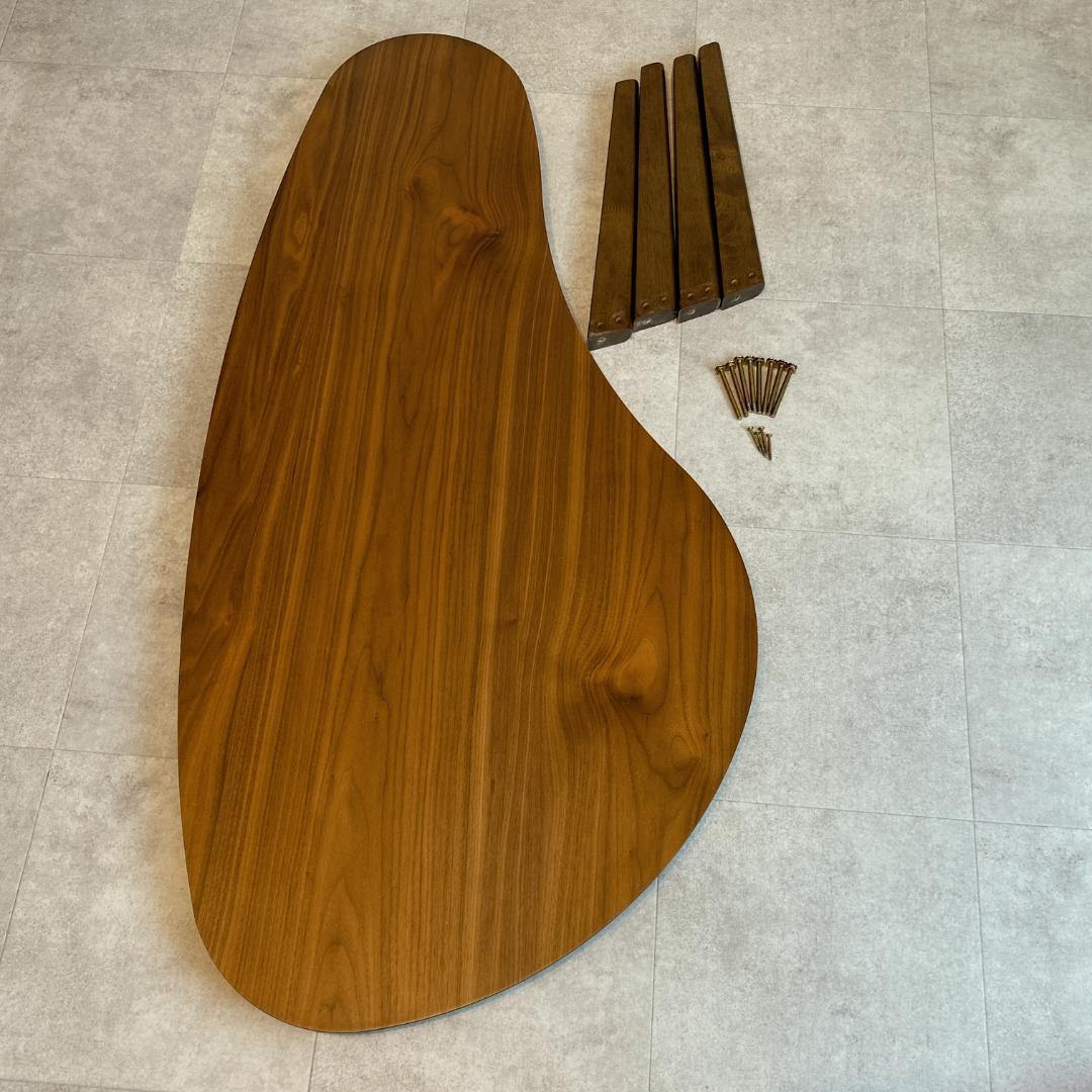 LOWYA センターテーブル 幅120cm ローデスク 天然木 変形デザイン