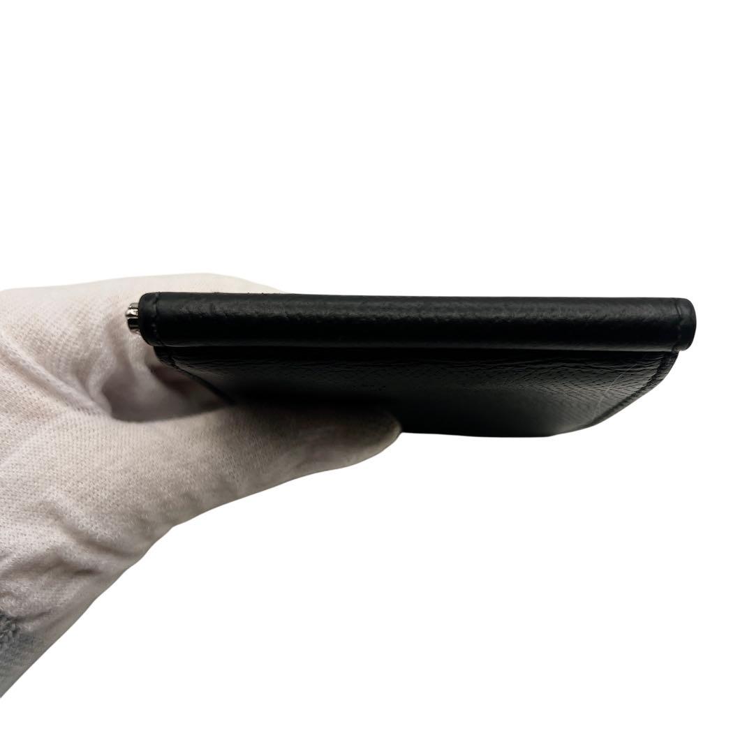 Dunhill ブラック マネークリップ メンズ 折り財布 7657