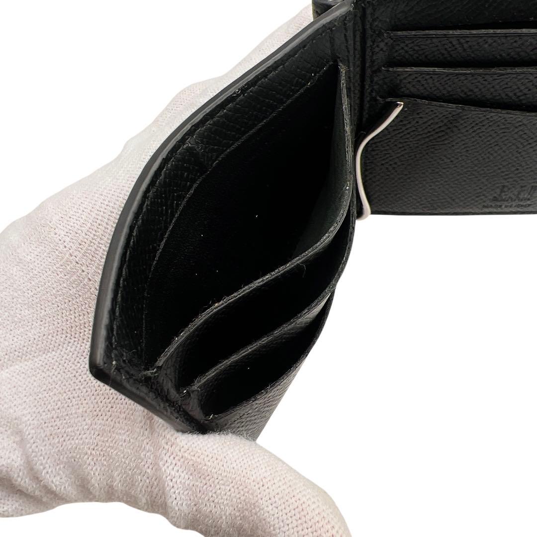 Dunhill ブラック マネークリップ メンズ 折り財布 7657