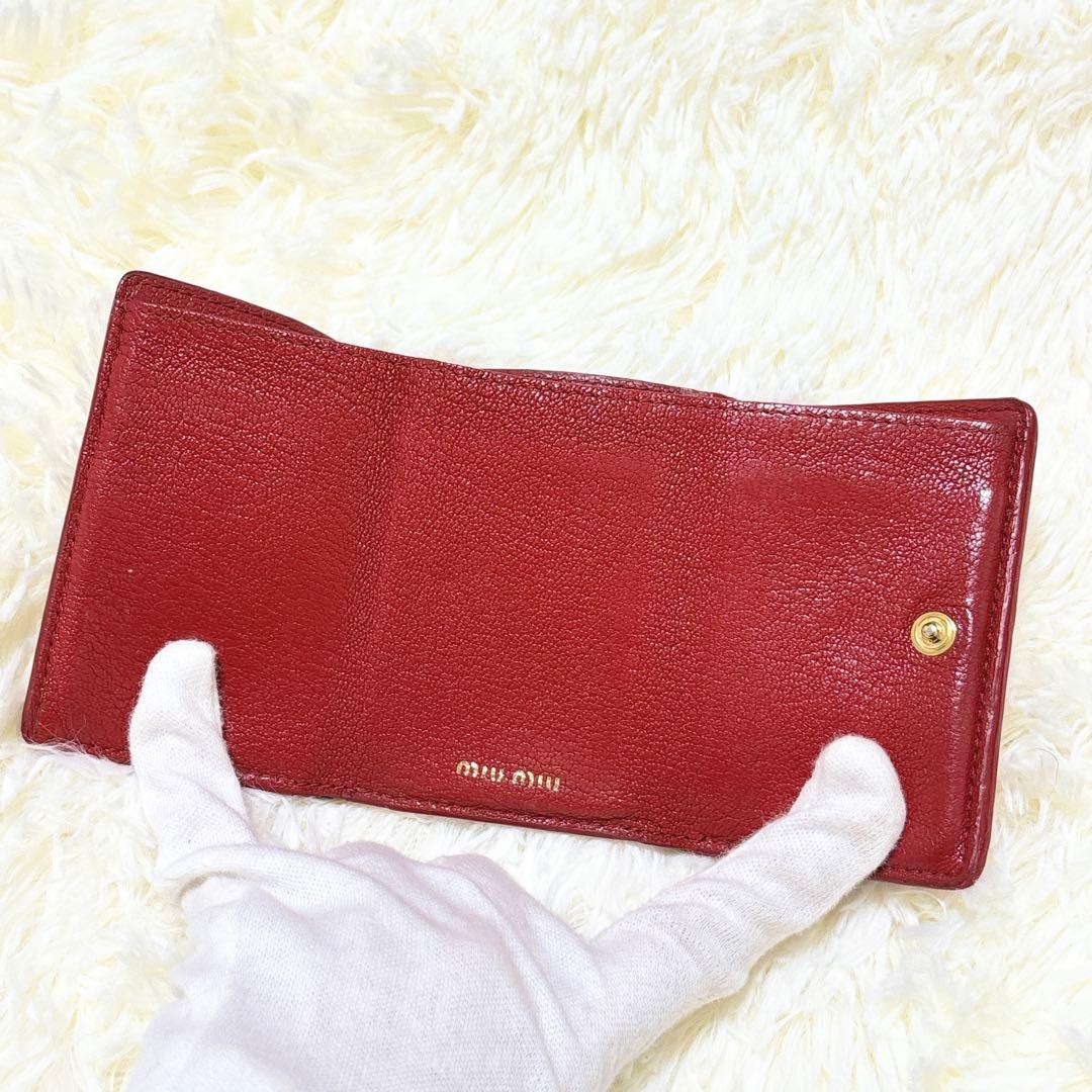 美品✨ミュウミュウ ラブレター マドラス ハート 三つ折り財布 ピンク